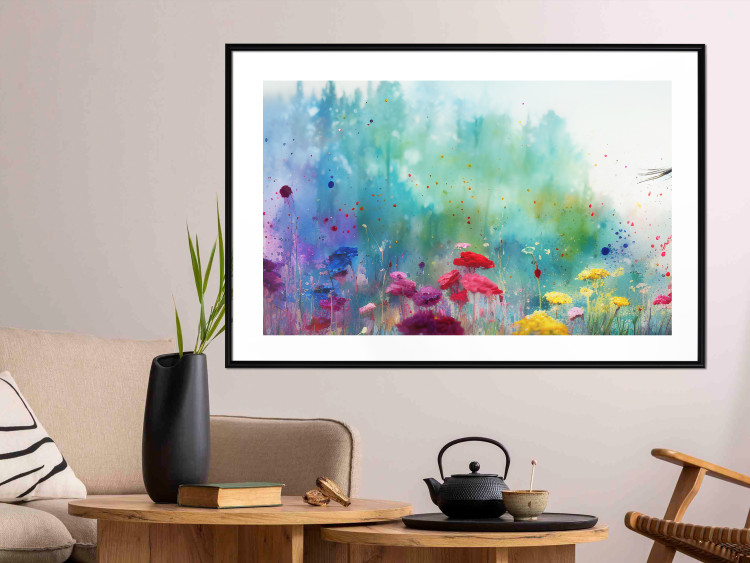 Poster Multicolored Flowers - A Painting Composition With a Forest Generated by AI 151124 additionalImage 13