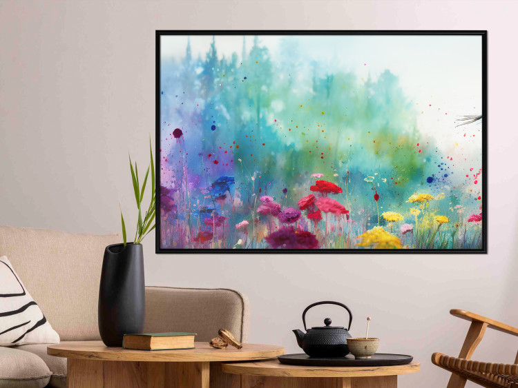 Poster Multicolored Flowers - A Painting Composition With a Forest Generated by AI 151124 additionalImage 9
