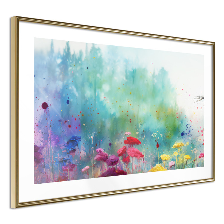 Poster Multicolored Flowers - A Painting Composition With a Forest Generated by AI 151124 additionalImage 6