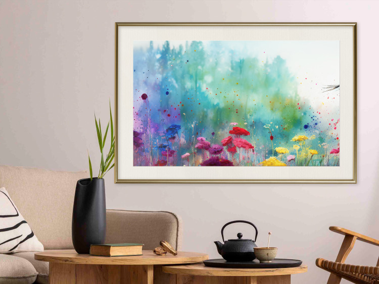 Poster Multicolored Flowers - A Painting Composition With a Forest Generated by AI 151124 additionalImage 16