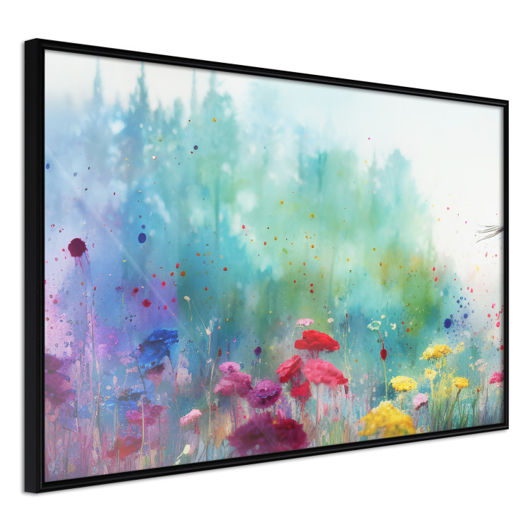 Poster Multicolored Flowers - A Painting Composition With a Forest Generated by AI 151124 additionalImage 14