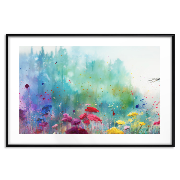 Poster Multicolored Flowers - A Painting Composition With a Forest Generated by AI 151124 additionalImage 23