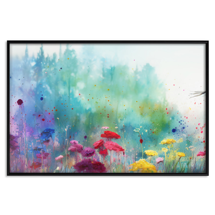 Poster Multicolored Flowers - A Painting Composition With a Forest Generated by AI 151124 additionalImage 18
