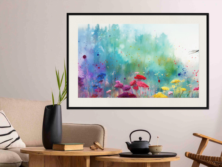 Poster Multicolored Flowers - A Painting Composition With a Forest Generated by AI 151124 additionalImage 20
