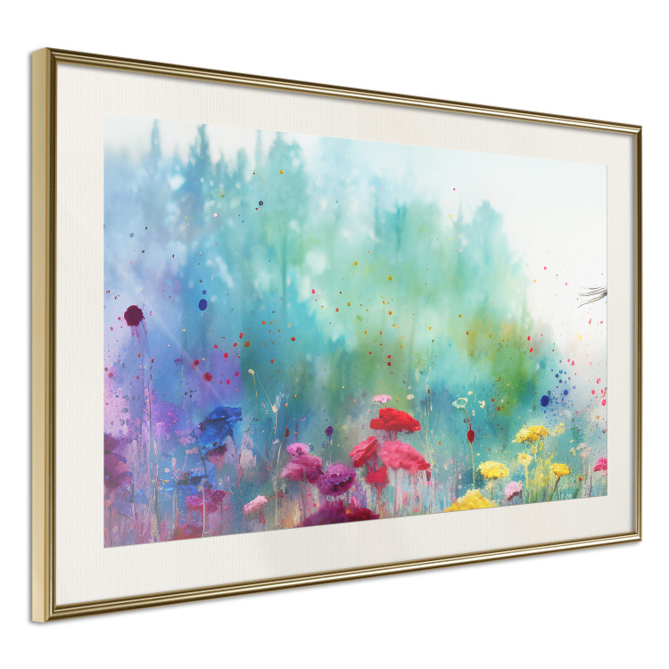Poster Multicolored Flowers - A Painting Composition With a Forest Generated by AI 151124 additionalImage 7