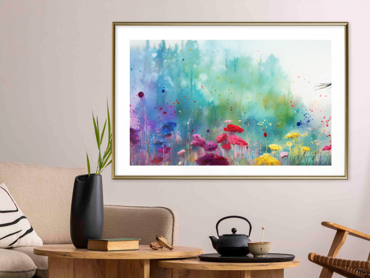 Poster Multicolored Flowers - A Painting Composition With a Forest Generated by AI 151124 additionalImage 21