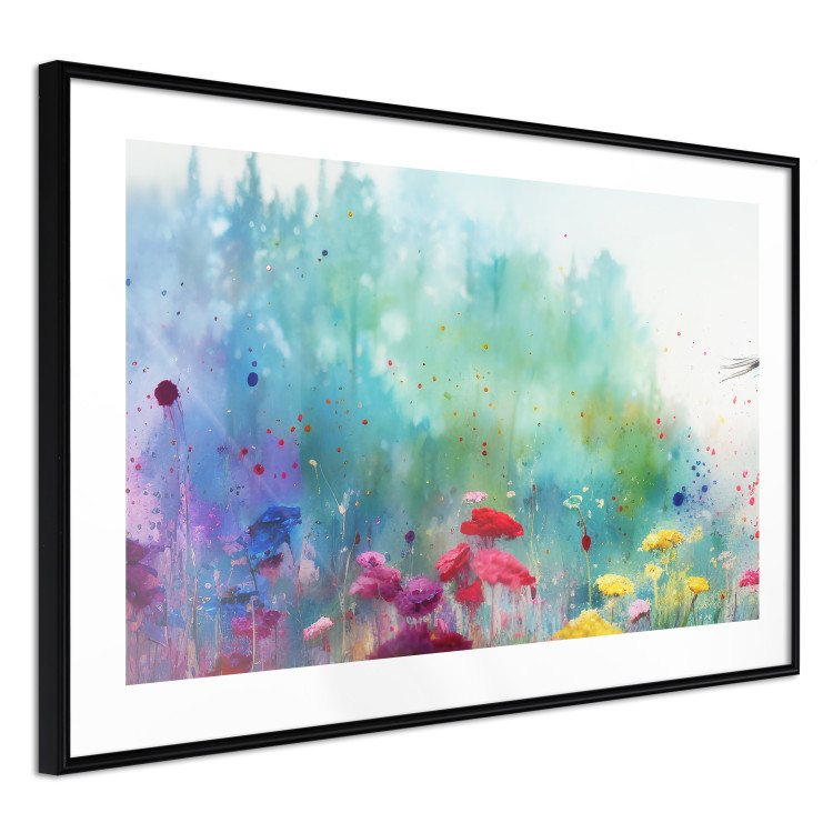 Poster Multicolored Flowers - A Painting Composition With a Forest Generated by AI 151124 additionalImage 8