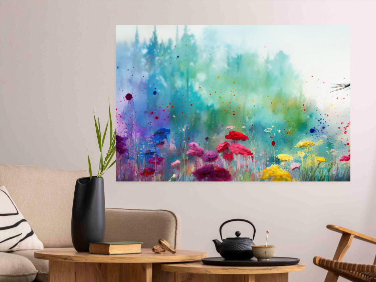 Poster Multicolored Flowers - A Painting Composition With a Forest Generated by AI 151124 additionalImage 15