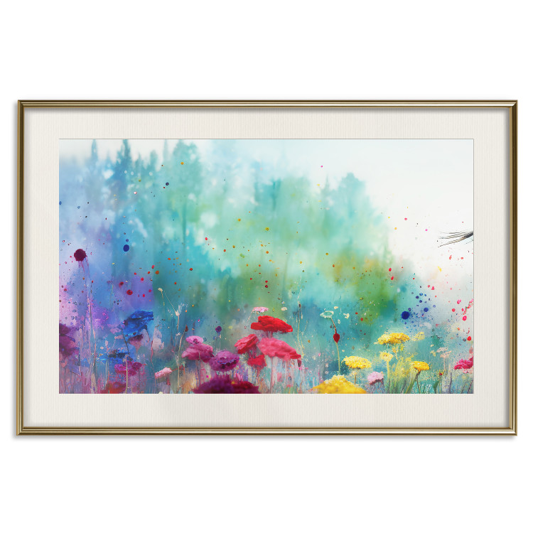 Poster Multicolored Flowers - A Painting Composition With a Forest Generated by AI 151124 additionalImage 26