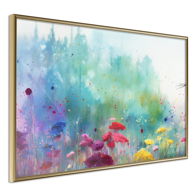 Poster Multicolored Flowers - A Painting Composition With a Forest Generated by AI 151124 additionalImage 10