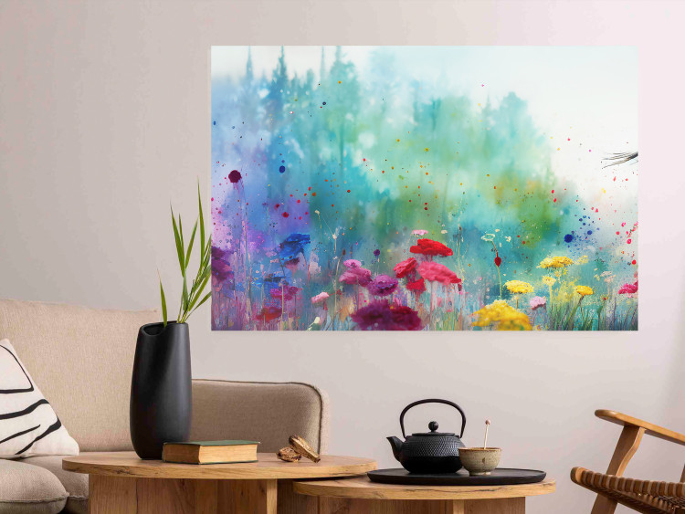Poster Multicolored Flowers - A Painting Composition With a Forest Generated by AI 151124 additionalImage 11