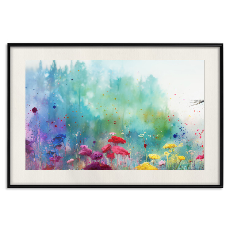 Poster Multicolored Flowers - A Painting Composition With a Forest Generated by AI 151124 additionalImage 27