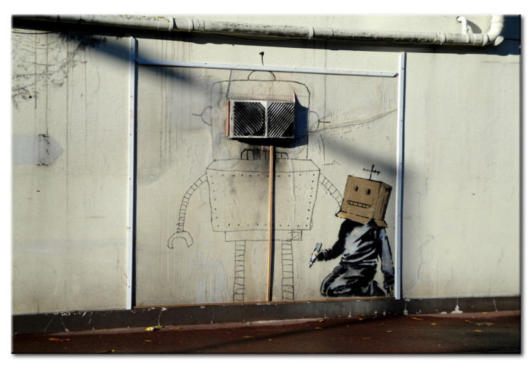 Canvas Art Print Robots (Banksy) 58924