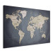 Canvas Print World Map: Shades of Grey 91924 additionalThumb 2