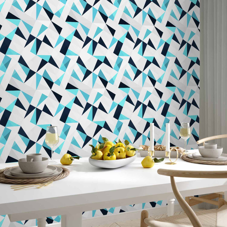 Modern Wallpaper Triangular Mosaic (Blue) 108134 additionalImage 5