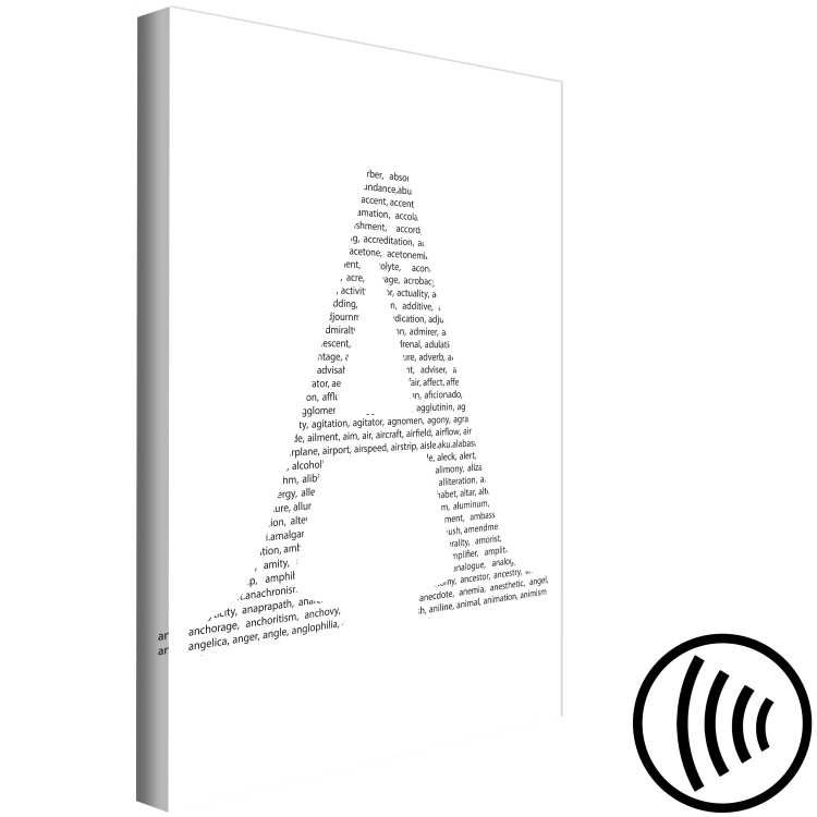 Canvas Art Print It all starts with A - a letter made of words beginning with A 114834 additionalImage 6