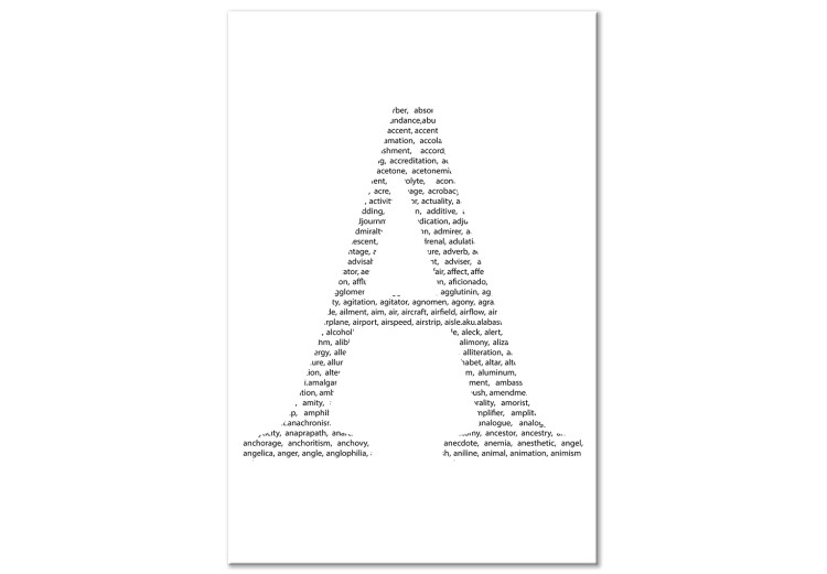 Canvas Art Print It all starts with A - a letter made of words beginning with A 114834