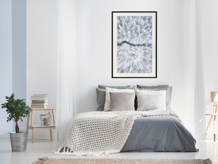 Wall Poster Tree crowns - winter landscape of snow-covered trees seen from above 115134 additionalImage 22