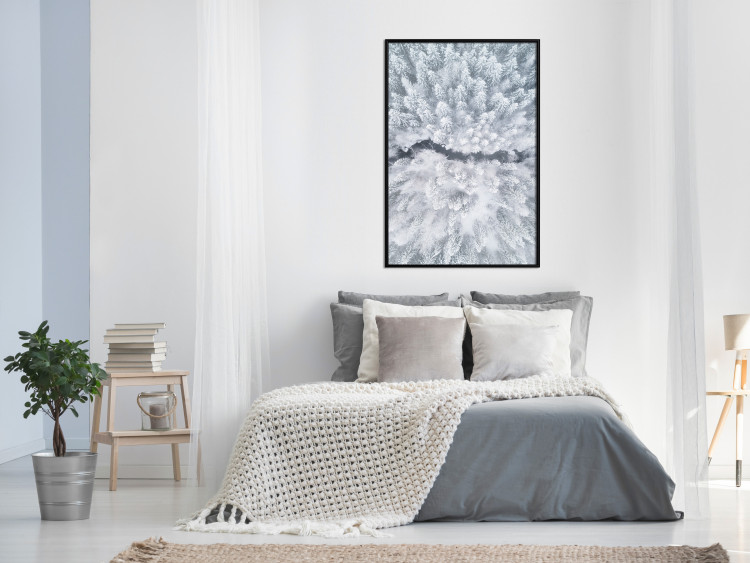 Wall Poster Tree crowns - winter landscape of snow-covered trees seen from above 115134 additionalImage 5