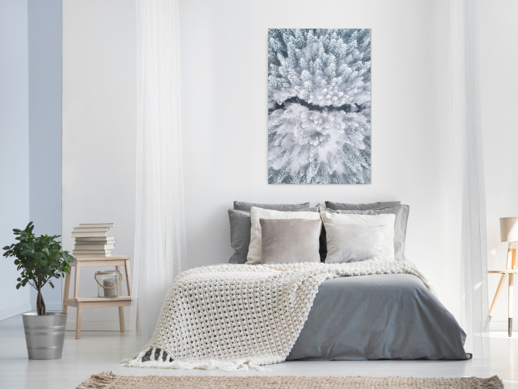 Wall Poster Tree crowns - winter landscape of snow-covered trees seen from above 115134 additionalImage 17