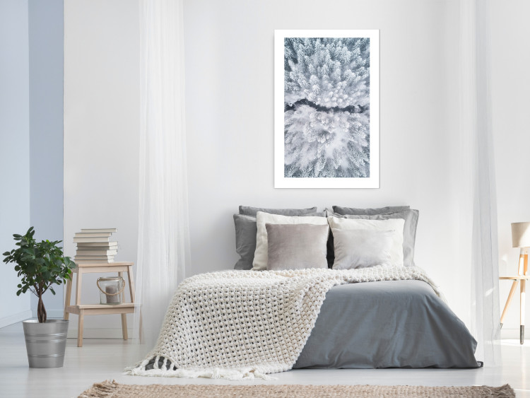 Wall Poster Tree crowns - winter landscape of snow-covered trees seen from above 115134 additionalImage 4