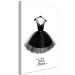 Canvas Print Glamour Fashion (1-part) - Shiny Details of Black and White Dress 116434 additionalThumb 2