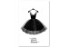 Canvas Print Glamour Fashion (1-part) - Shiny Details of Black and White Dress 116434