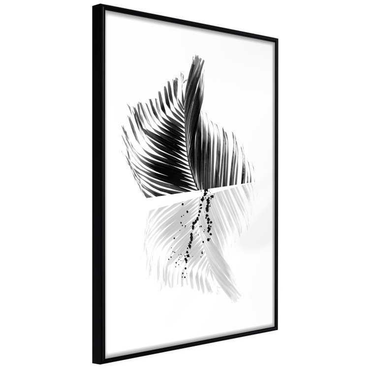 Poster Black and White Palm Tree - composition with a plant motif on a white background 116934 additionalImage 11
