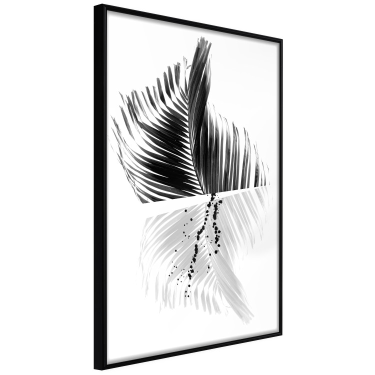Poster Black and White Palm Tree - composition with a plant motif on a white background 116934 additionalImage 10