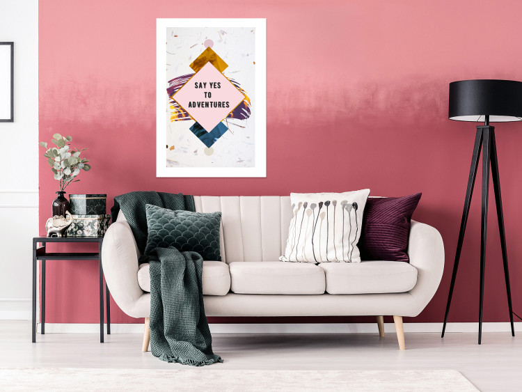 Wall Poster Say yes to adventures - colorful composition with texts and figures 117434 additionalImage 2