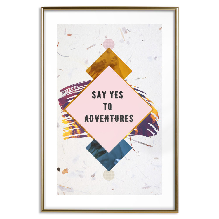 Wall Poster Say yes to adventures - colorful composition with texts and figures 117434 additionalImage 16