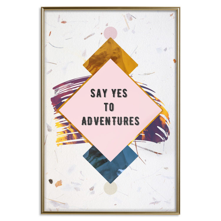 Wall Poster Say yes to adventures - colorful composition with texts and figures 117434 additionalImage 16