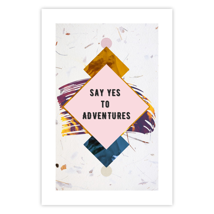 Wall Poster Say yes to adventures - colorful composition with texts and figures 117434 additionalImage 25