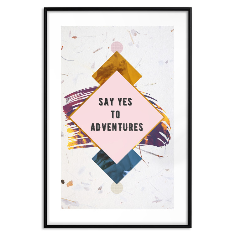 Wall Poster Say yes to adventures - colorful composition with texts and figures 117434 additionalImage 15