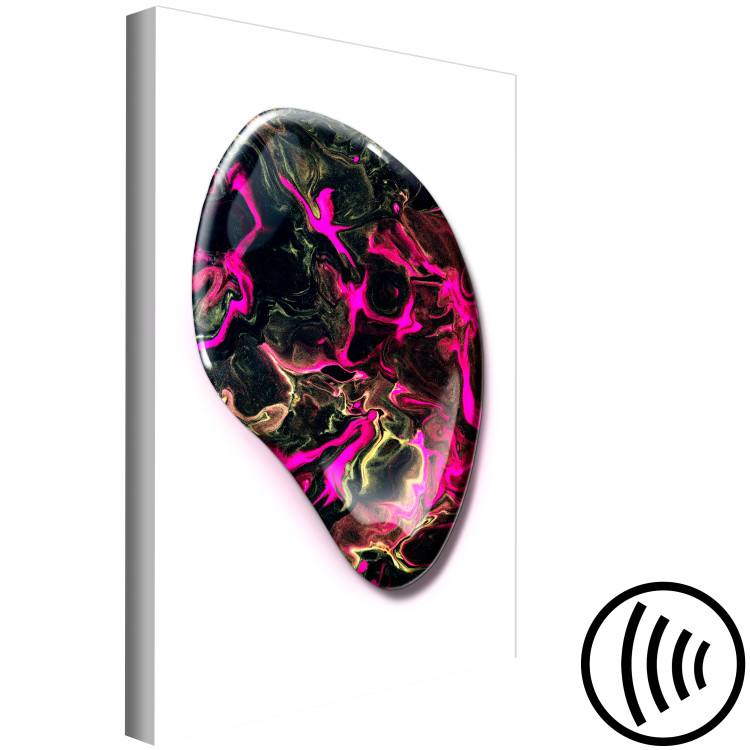Canvas Art Print Magic stone - an abstract, colorful mineral on a white background 117734 additionalImage 6