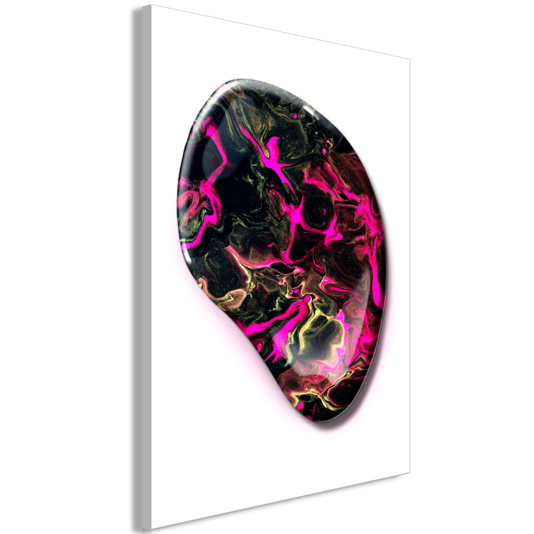 Canvas Art Print Magic stone - an abstract, colorful mineral on a white background 117734 additionalImage 2