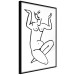 Poster Uncertain Encouragement - black and white line art with the silhouette of a naked woman 119034 additionalThumb 10