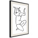 Poster Uncertain Encouragement - black and white line art with the silhouette of a naked woman 119034 additionalThumb 3