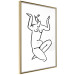 Poster Uncertain Encouragement - black and white line art with the silhouette of a naked woman 119034 additionalThumb 6