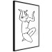 Poster Uncertain Encouragement - black and white line art with the silhouette of a naked woman 119034 additionalThumb 13