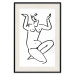 Poster Uncertain Encouragement - black and white line art with the silhouette of a naked woman 119034 additionalThumb 18
