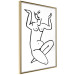 Poster Uncertain Encouragement - black and white line art with the silhouette of a naked woman 119034 additionalThumb 14