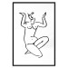 Poster Uncertain Encouragement - black and white line art with the silhouette of a naked woman 119034 additionalThumb 17