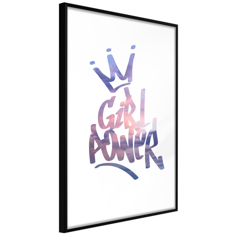 Wall Poster Girl Power - colorful English text with a crown on a white background 122934 additionalImage 10