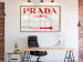 Poster Concrete Prada - red English text on a concrete tile texture 123134 additionalThumb 5