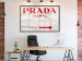Poster Concrete Prada - red English text on a concrete tile texture 123134 additionalThumb 3