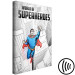 Canvas Superhero with skyscrapers - graphic inspired by Superman comic books 123634 additionalThumb 6