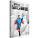 Canvas Superhero with skyscrapers - graphic inspired by Superman comic books 123634 additionalThumb 2