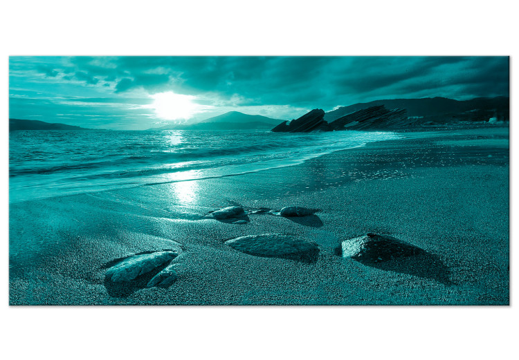 Canvas Art Print Enchanted Ocean (1 Part) Narrow Turquoise 125034