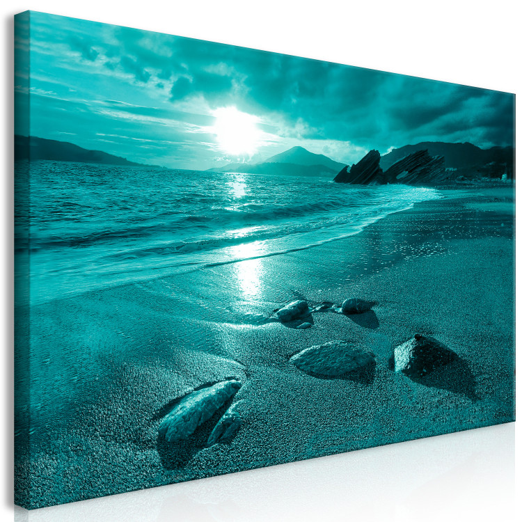 Canvas Art Print Enchanted Ocean (1 Part) Narrow Turquoise 125034 additionalImage 2